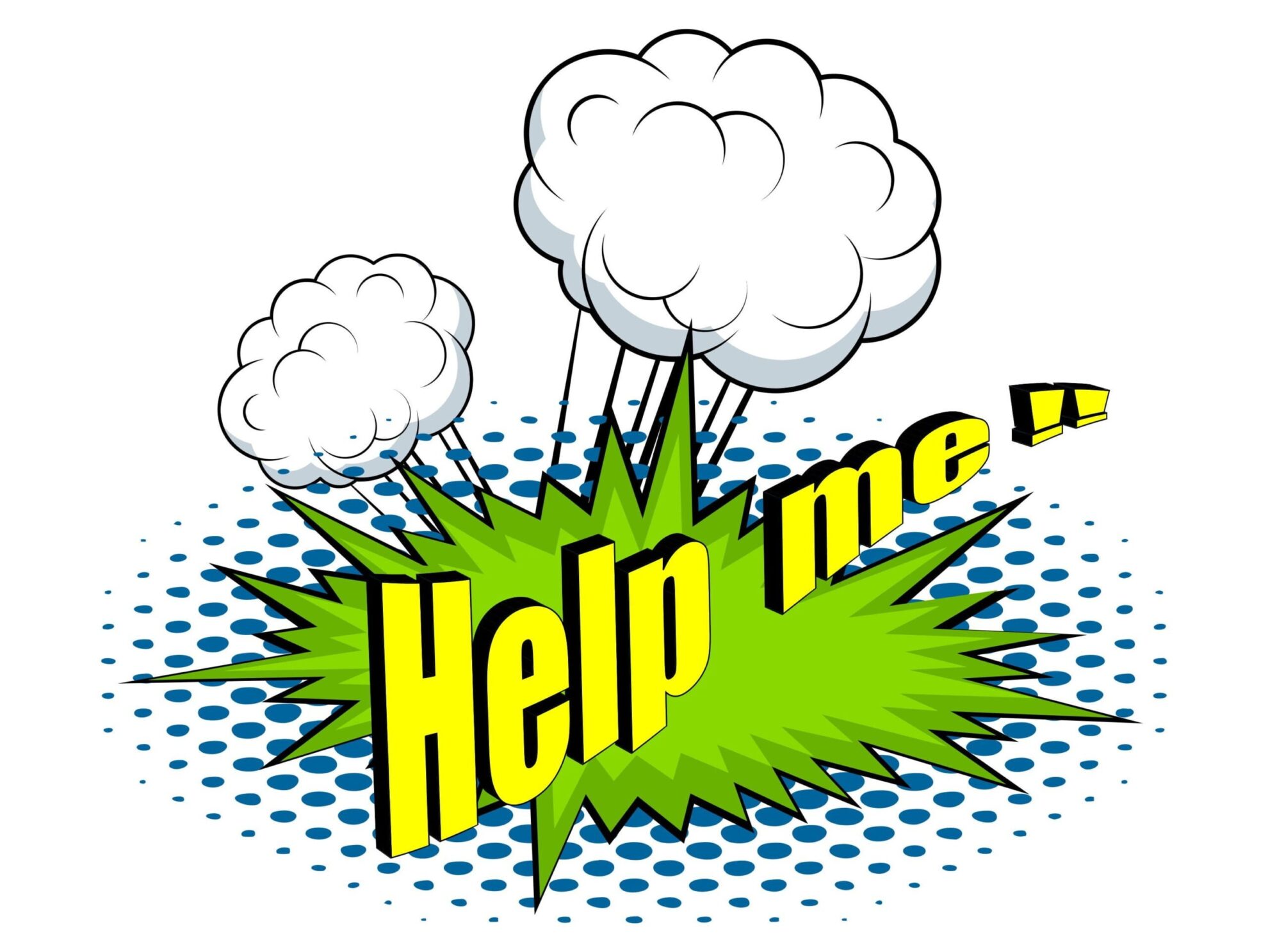 comic text help me retro banner 7jrtmf l